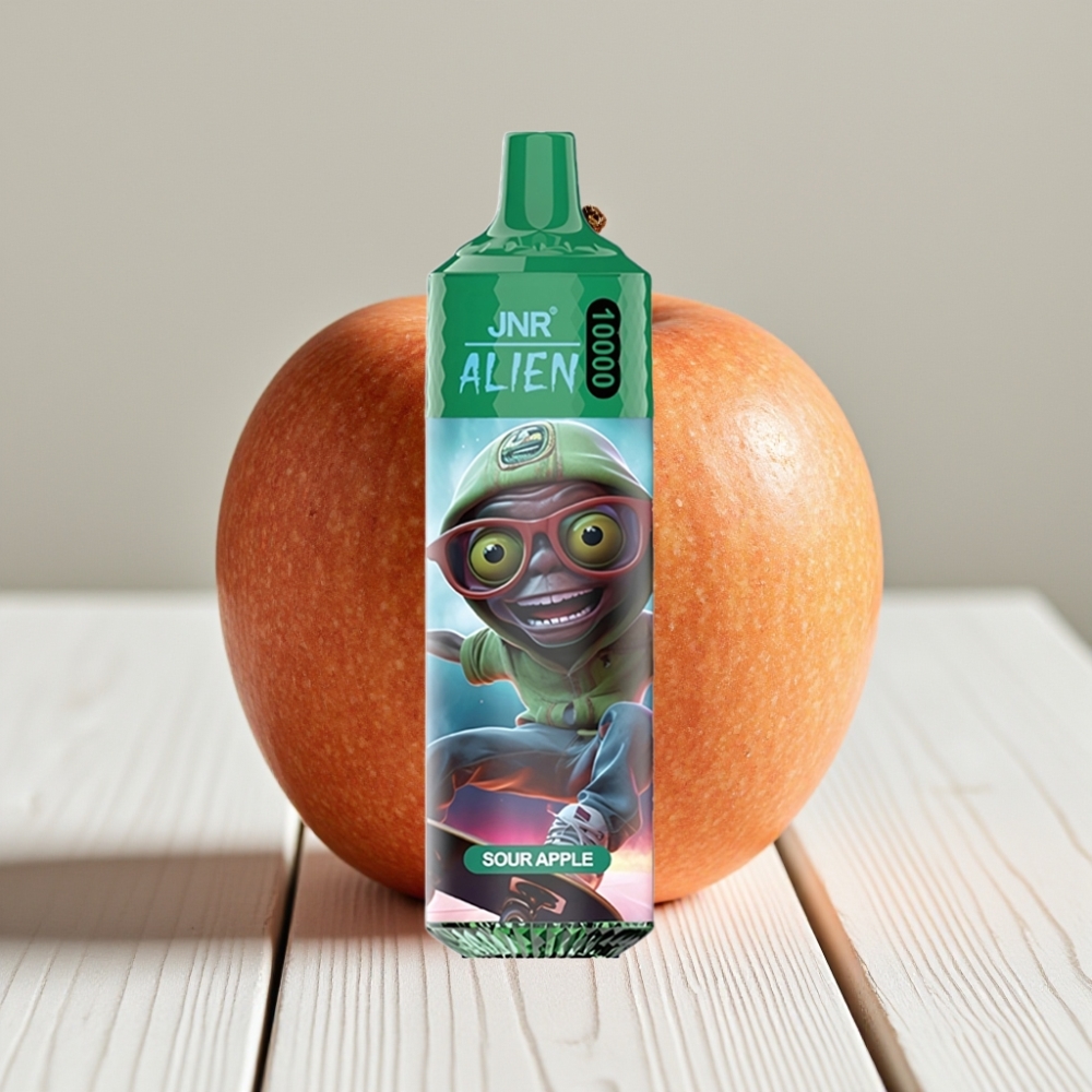 JNR Alien 10000 Puffs Rūgščioji Obuolio 850mAh, Type-C, RGB
