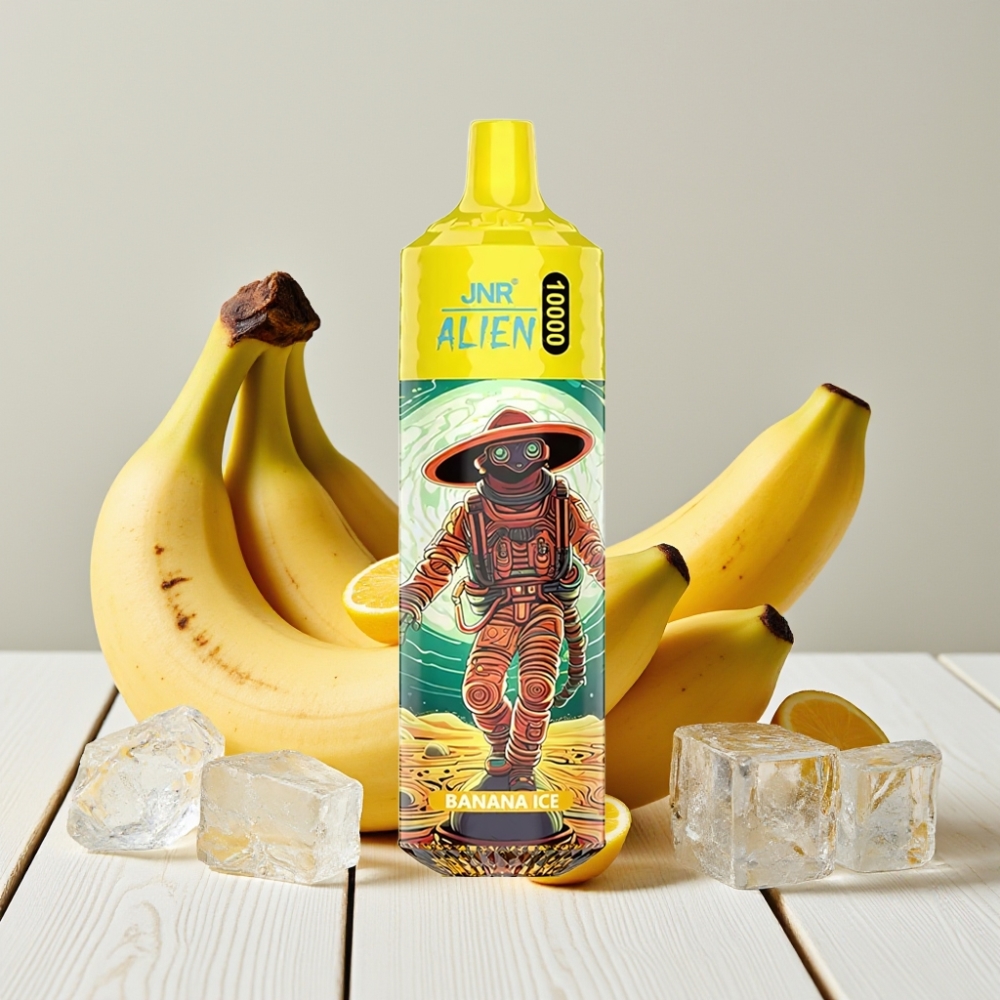 JNR Alien 10000 Puffs Vienkartinis Veipas Bananinė Ledas | 850mAh, 20ml, Type-C