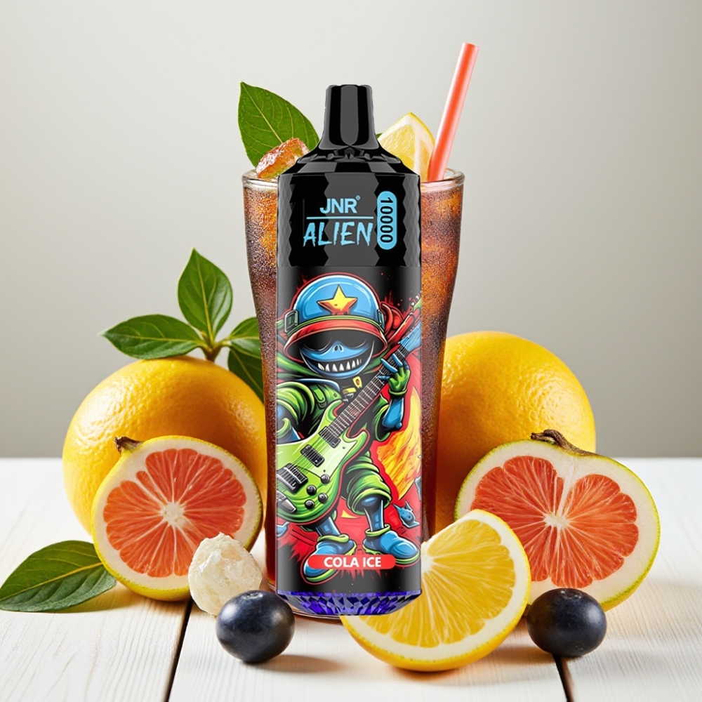 JNR Alien 10000 Puffs Vienkartinis Veipas Kola su Mėtų Skoniu, 850mAh, Type-C, RGB