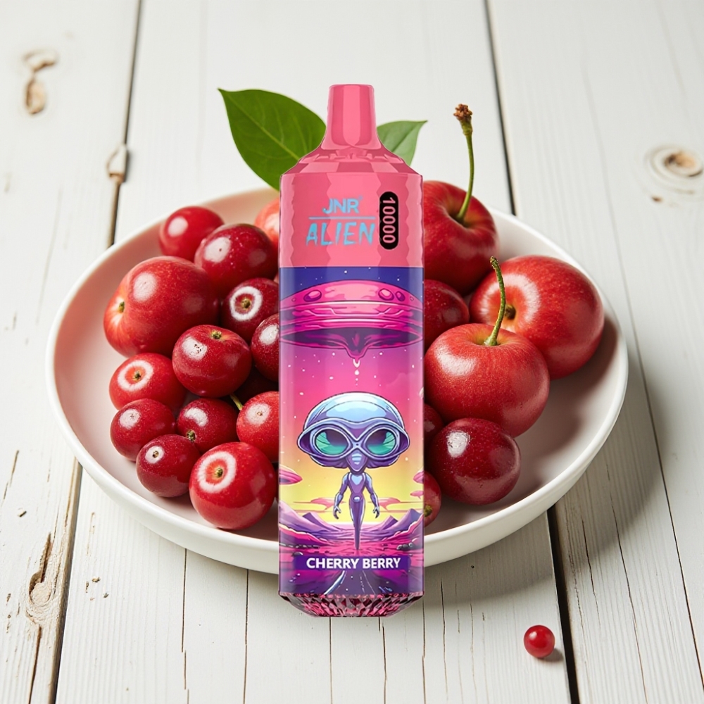 JNR Alien 10000 Puffs Vienkartinis Veipas Vyšnia Uoga | 850mAh, 20ml, Type-C