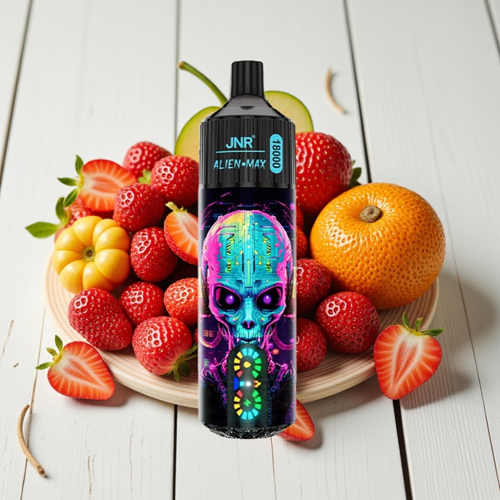 JNR Alien Max 18000 Puffs Vienkartinis Veipas Braškės Hubba Bubba, 20 skonių, 850mAh, Type-C