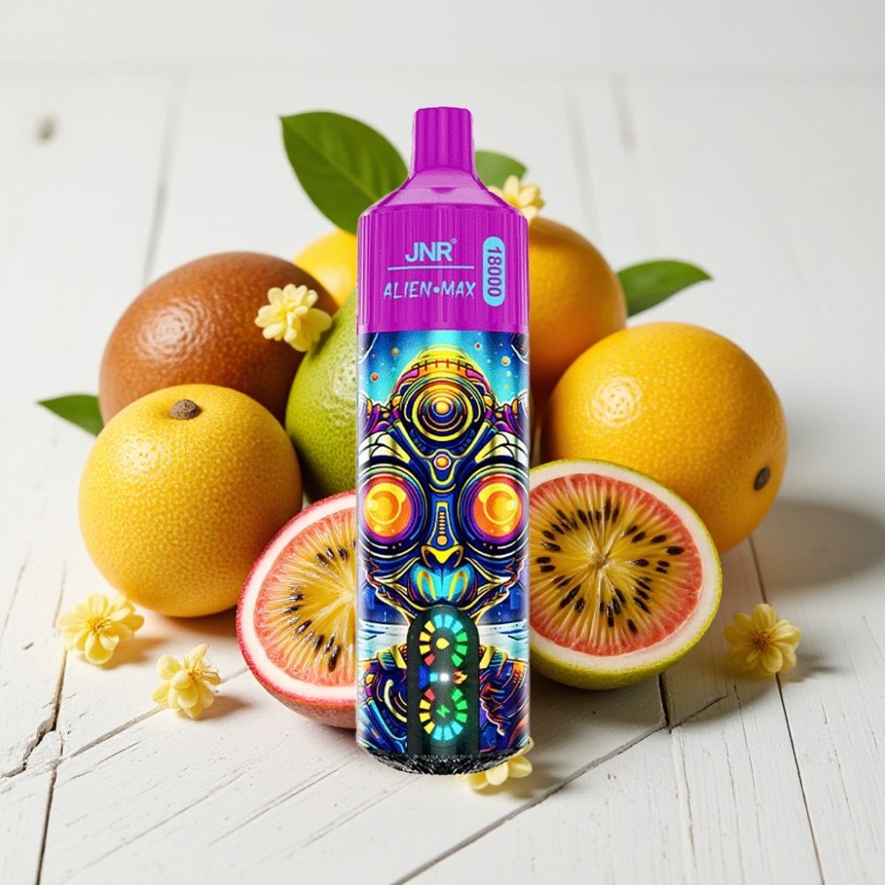 JNR Alien Max 18000 Puffs Vienkartinis Veipas Kiwi Pasiflora Gvajava, 28ml, 850mAh, Type-C