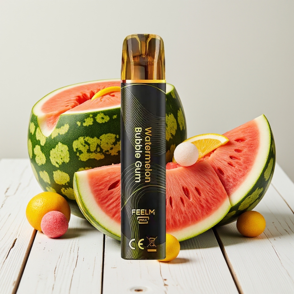 JNR Black&Golden 600+200 Pūkų Vienkartinis Veipas Arbūzo Guminukas, 800 Pūkų, 550mAh, 2ml