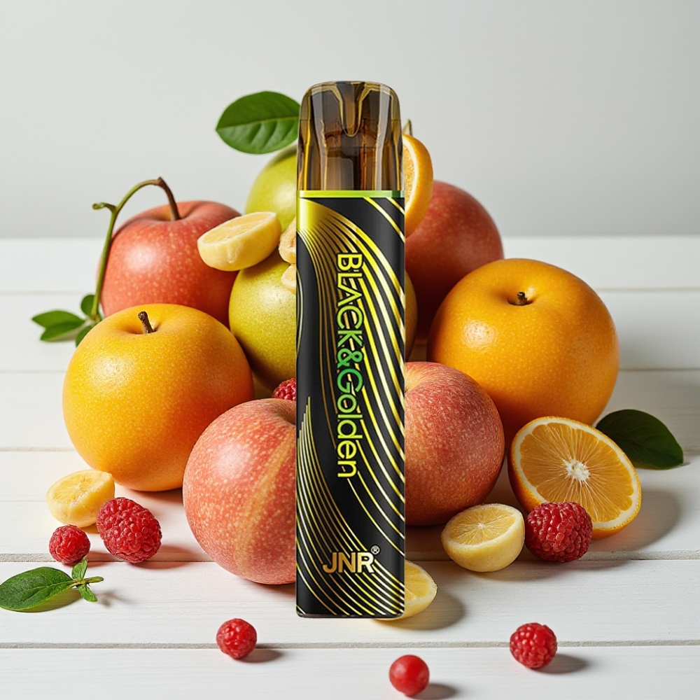 JNR Black&Golden 800 Pūkų Vienkartinis Veipas – 550mAh, 2ml, 2% Nikotino, Meilė 419