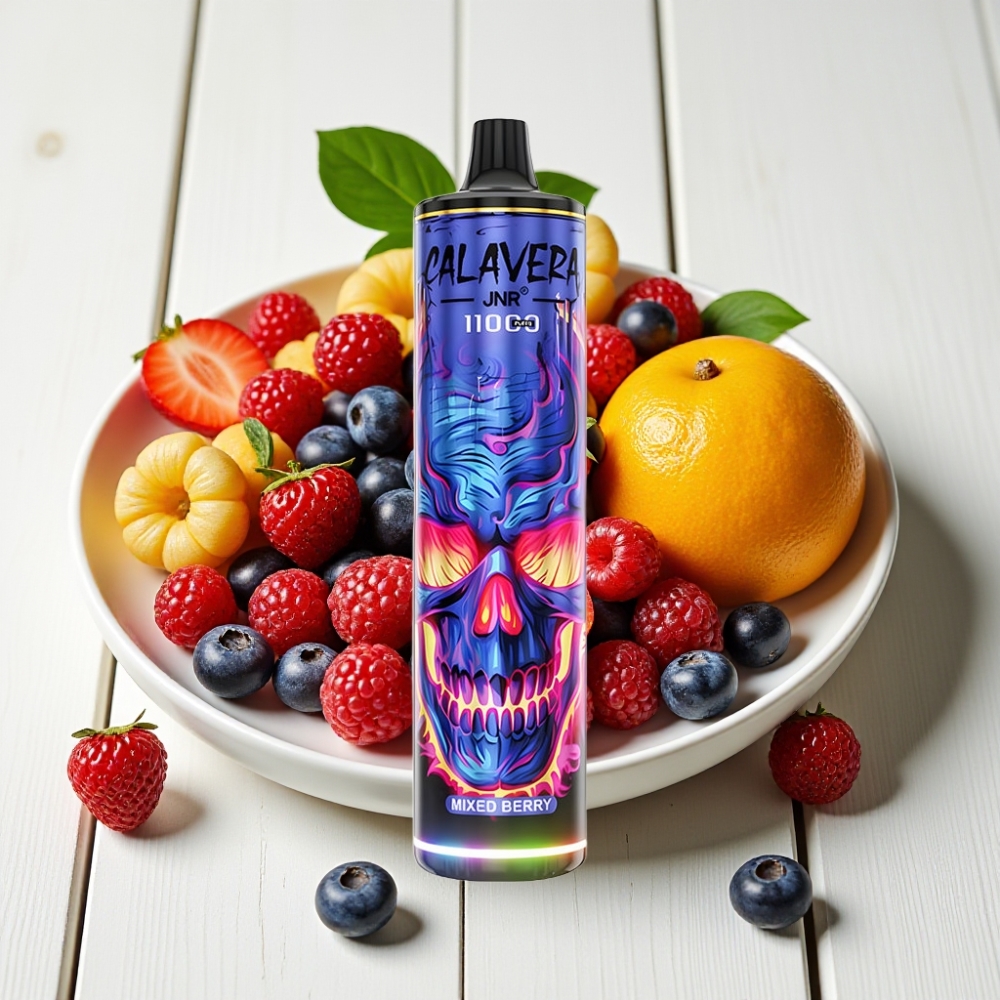 JNR Calavera 11000 Pūkų Vienkartinis Veipas Mišrios Uogos, 850 mAh, 21ml, Type-C
