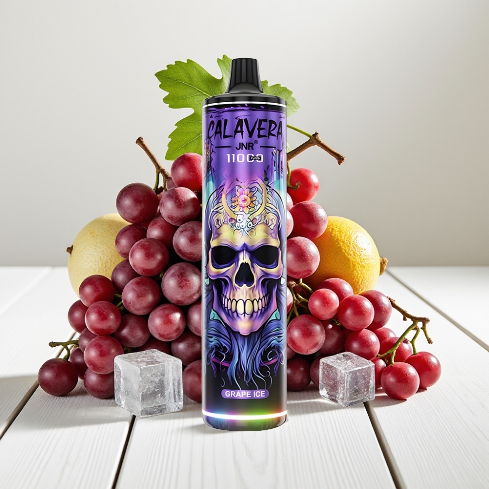 JNR Calavera 11000 Pūkų Vienkartinis Veipas Vynuogių Ledas, Type-C, 850mAh, 21ml