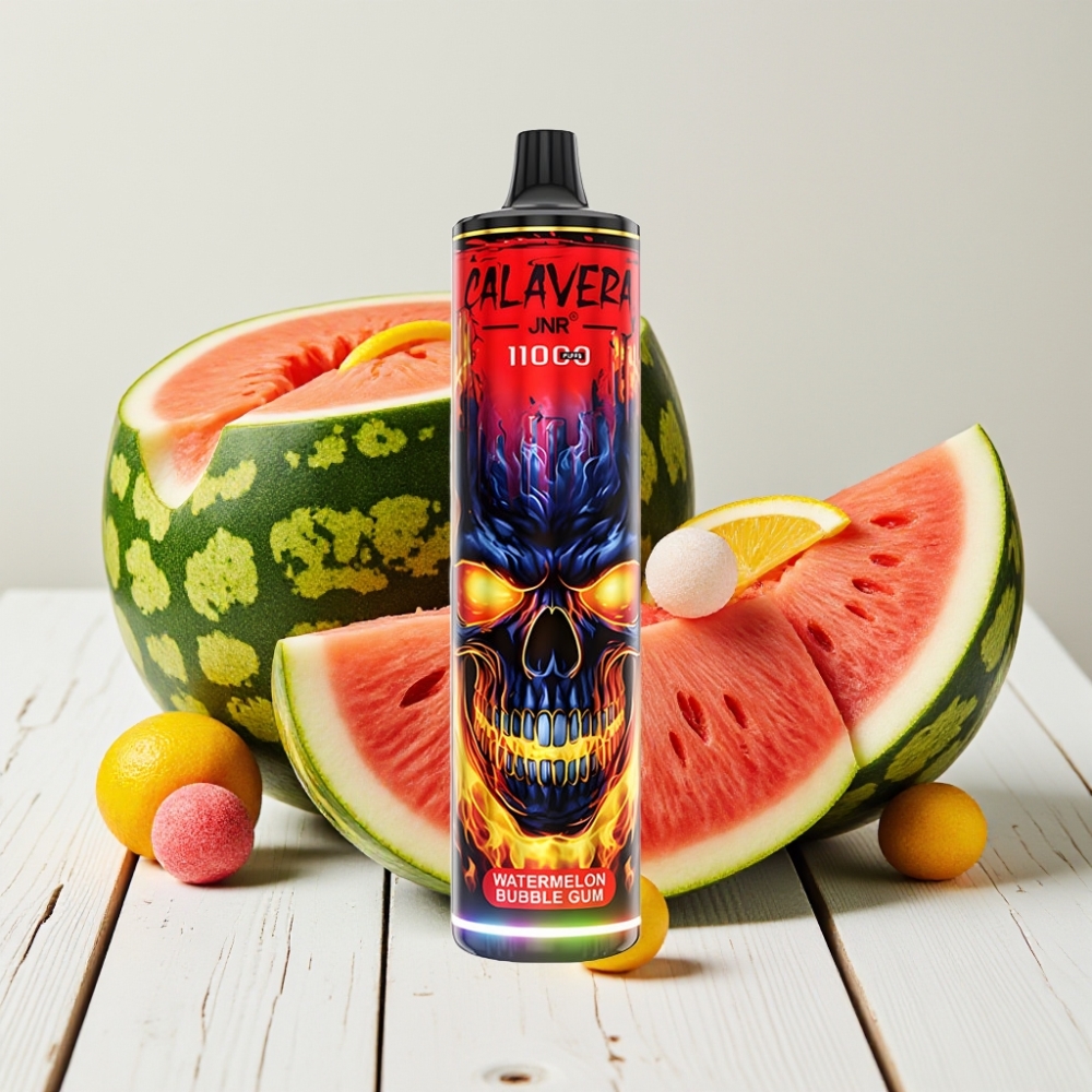 JNR Calavera 11000 Puffs Vienkartinis Veipas Arbūzo Burbulų Guma, 850mAh, 21ml, Type-C