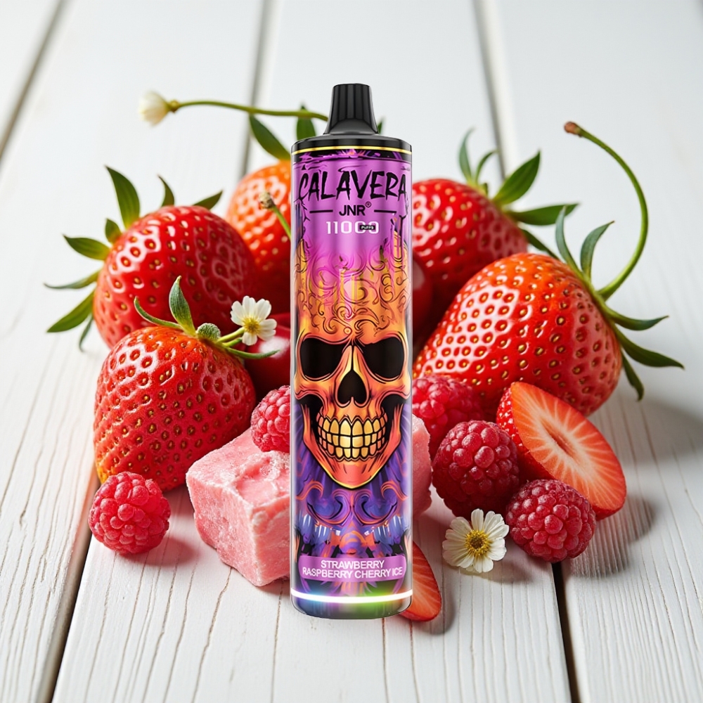 JNR Calavera 11000 Puffs Vienkartinis Veipas Braškės Avietės Vyšnios Ledas, 850mAh, Type-C