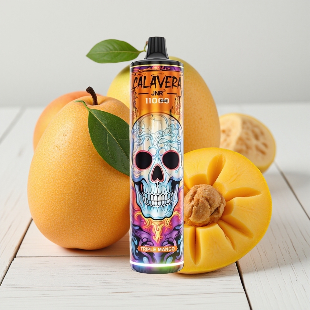 JNR Calavera 11000 Puffs Vienkartinis Veipas Trigubas Mango, Type-C, 850mAh, 21ml