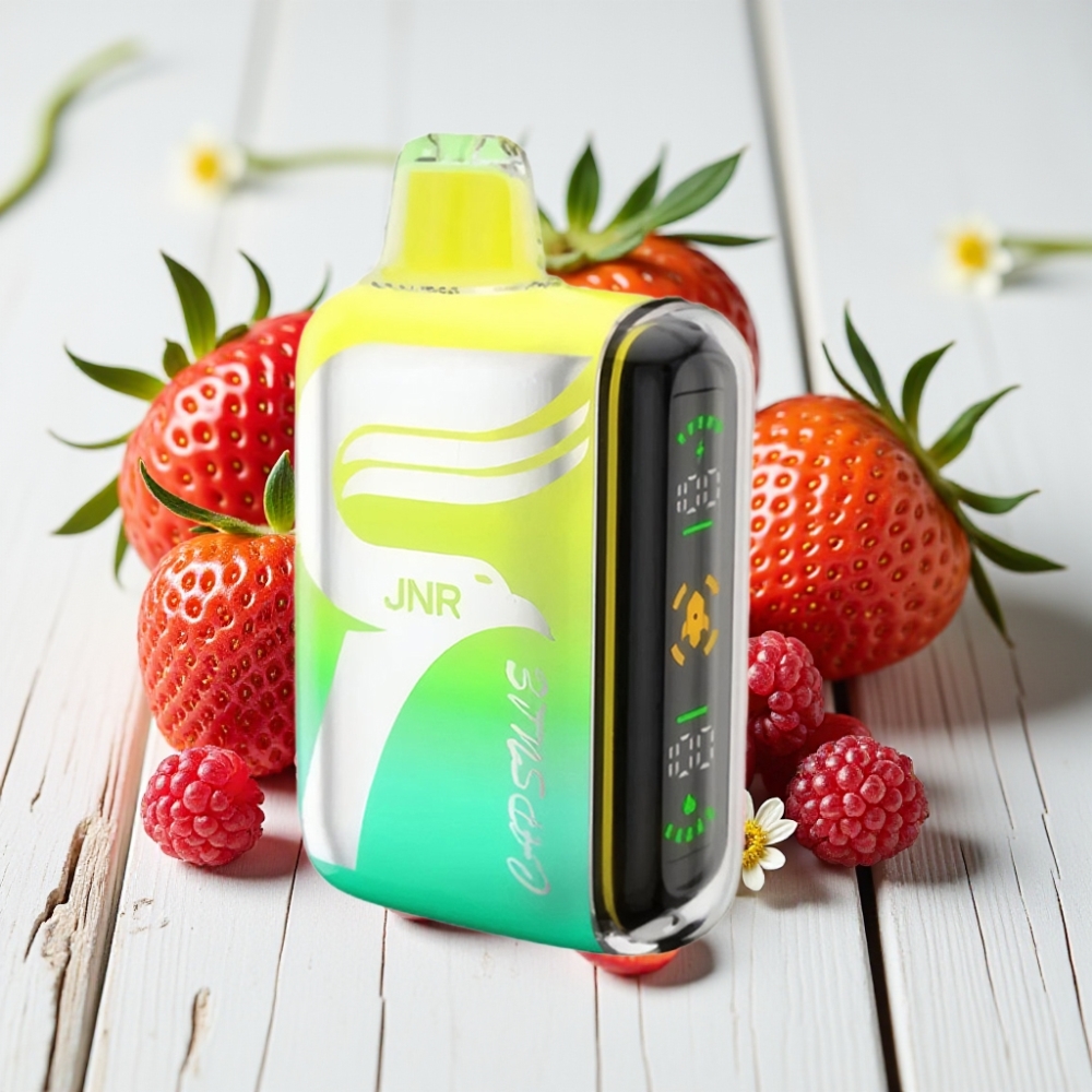 JNR Capsule 15000 Puffs Braškės Avietės Vyšnios, 20ml, 850mAh, 20W, Dual Mesh Coil