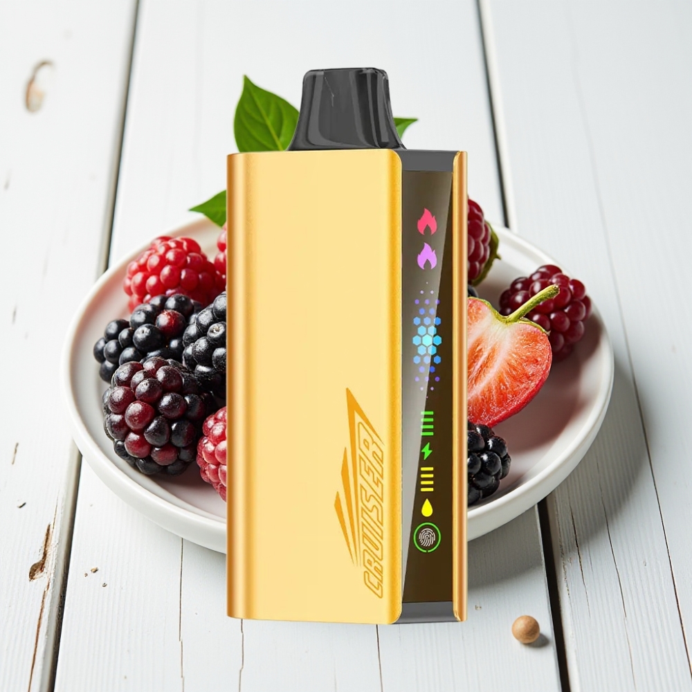 JNR Cruiser 12000 Puffs Jūsų Skonis Juodųjų Aviečių Ledas, 25ml, 3500 mAh, 1.2Ω