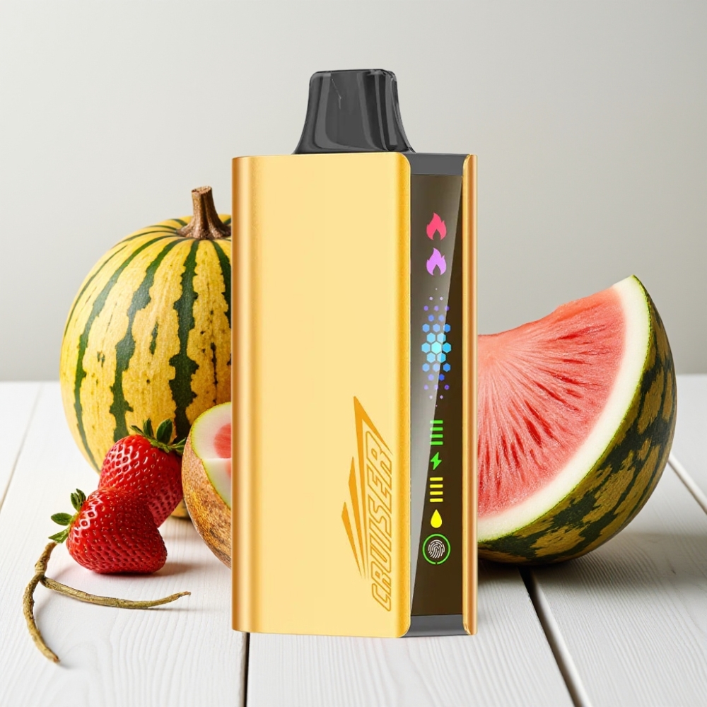 JNR Cruiser 12000 Puffs Neįkraunamas Vienkartinis Veipas – Braškių, Kokoso, Arbūzas | 25ml, 50mg, 3500mAh