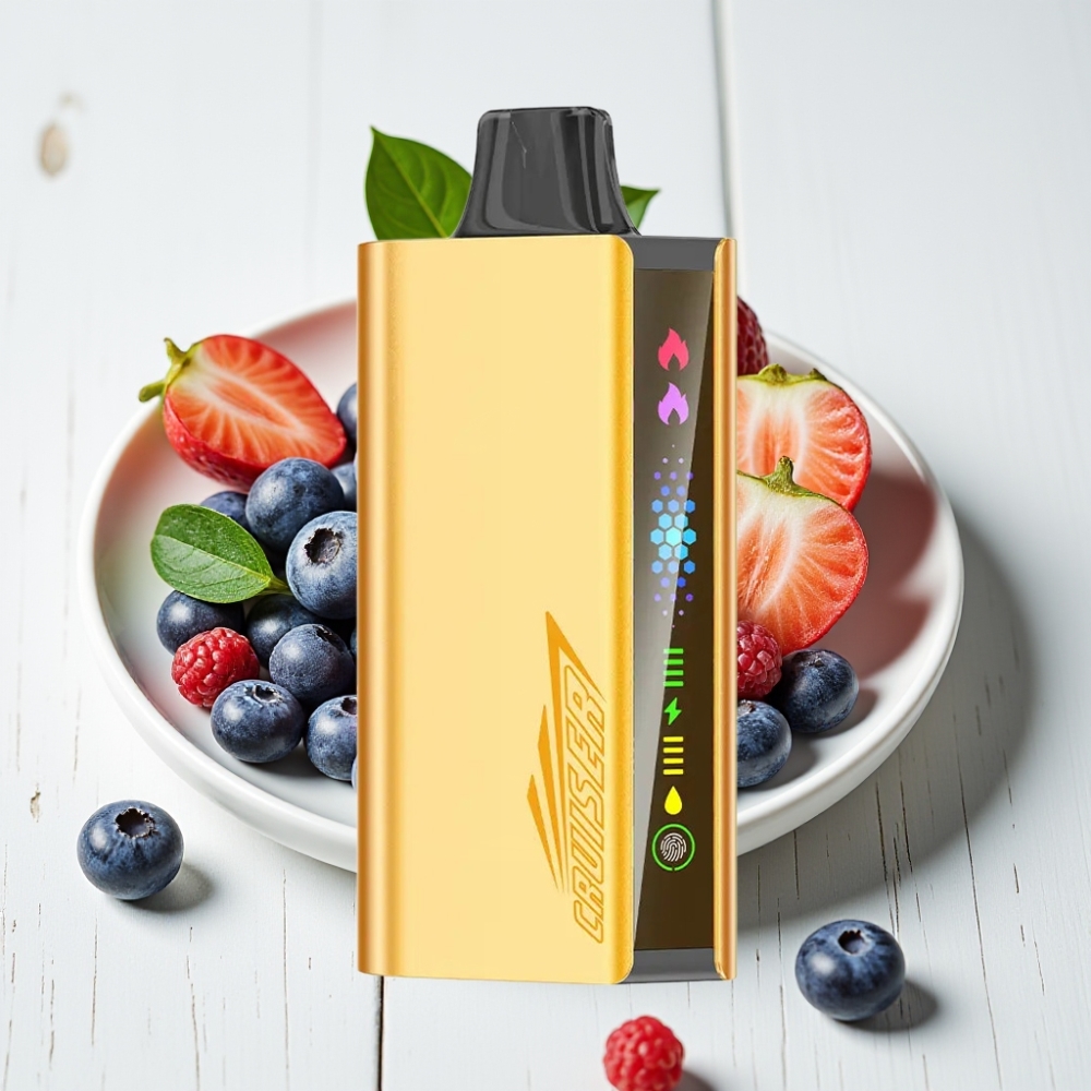 JNR Cruiser 12000 Puffs Nebūtina Krauti Vienkartinis Veipas Mėlynųjų Uogų Skonis, 3500 mAh, 25ml, 1.2Ω