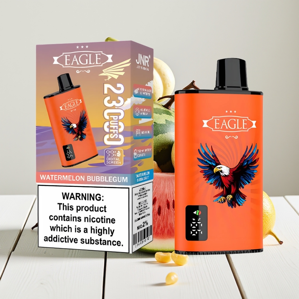 JNR EAGLE Smart 23000 Pūkų Vienkartinis Veipas Arbūzas Tirščių Guma, 25ml, 2% Nikotino, Tipo-C