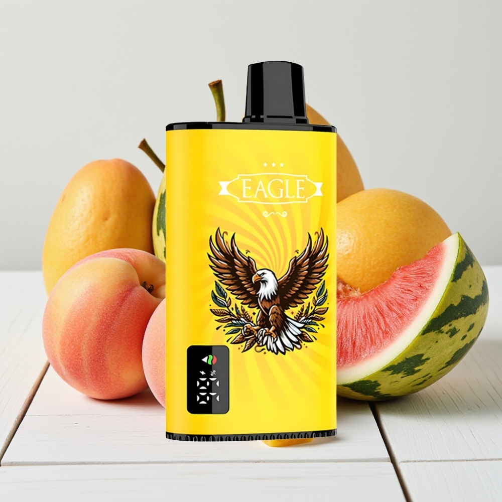 JNR EAGLE Smart 23000 Puffs Nešiojamasis Veipas Persikas Mango Vandmelionas, 25ml, 750mAh, 2% Nikotino