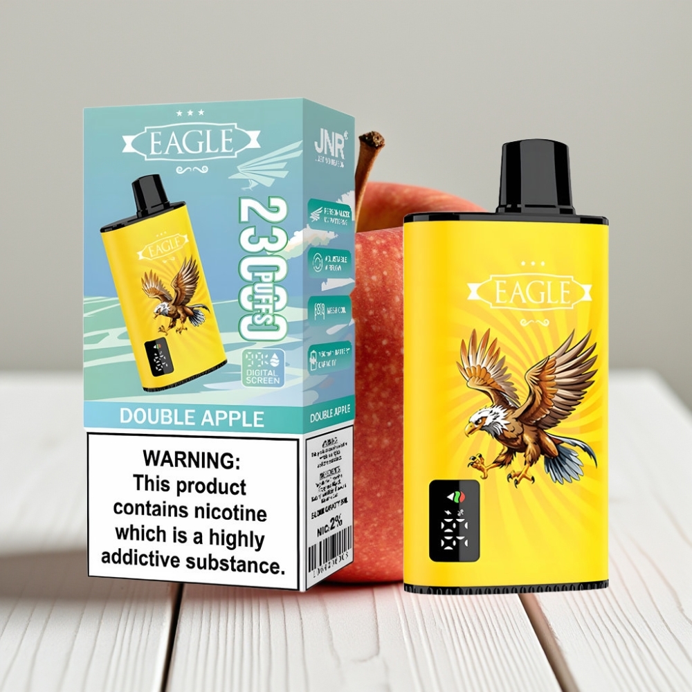 JNR EAGLE Smart 23000 Puffs Vienkartinis Veipas Dviguba Obelė, 25ml, 750mAh, Tipo-C