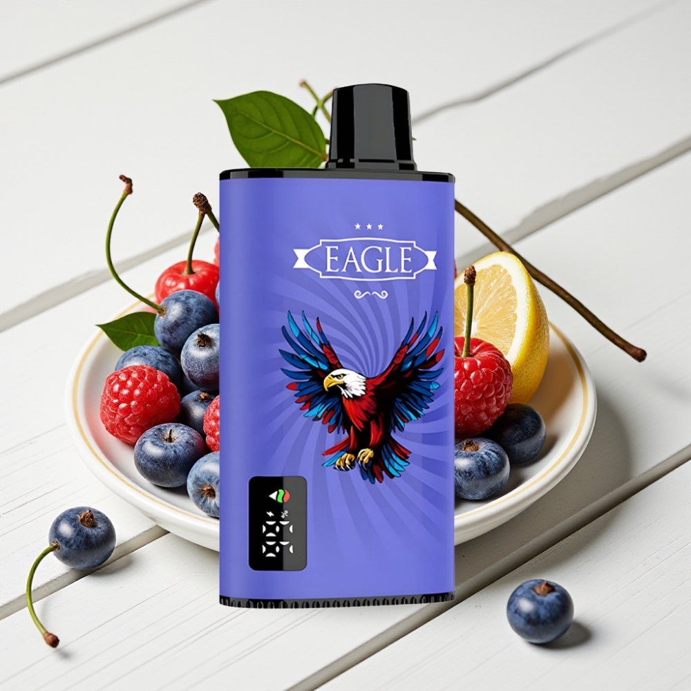 JNR EAGLE Smart 23000 Puffs Vienkartinis Veipas Mėlynoji vyšnia su ekranu, 25ml, 750mAh