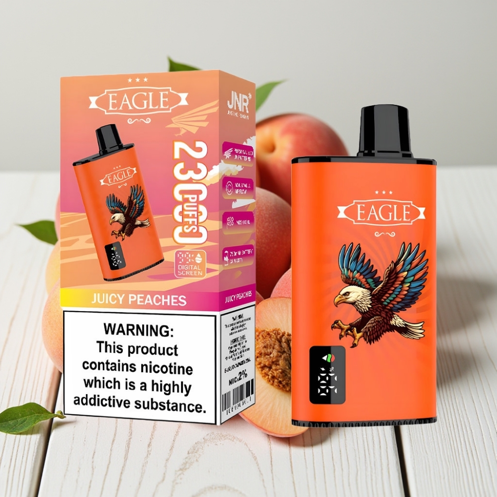 JNR EAGLE Smart 23000 Puffs Vienkartinis Veipas Sultūsios Persikų, 25ml, 1.0Ω, 750mAh