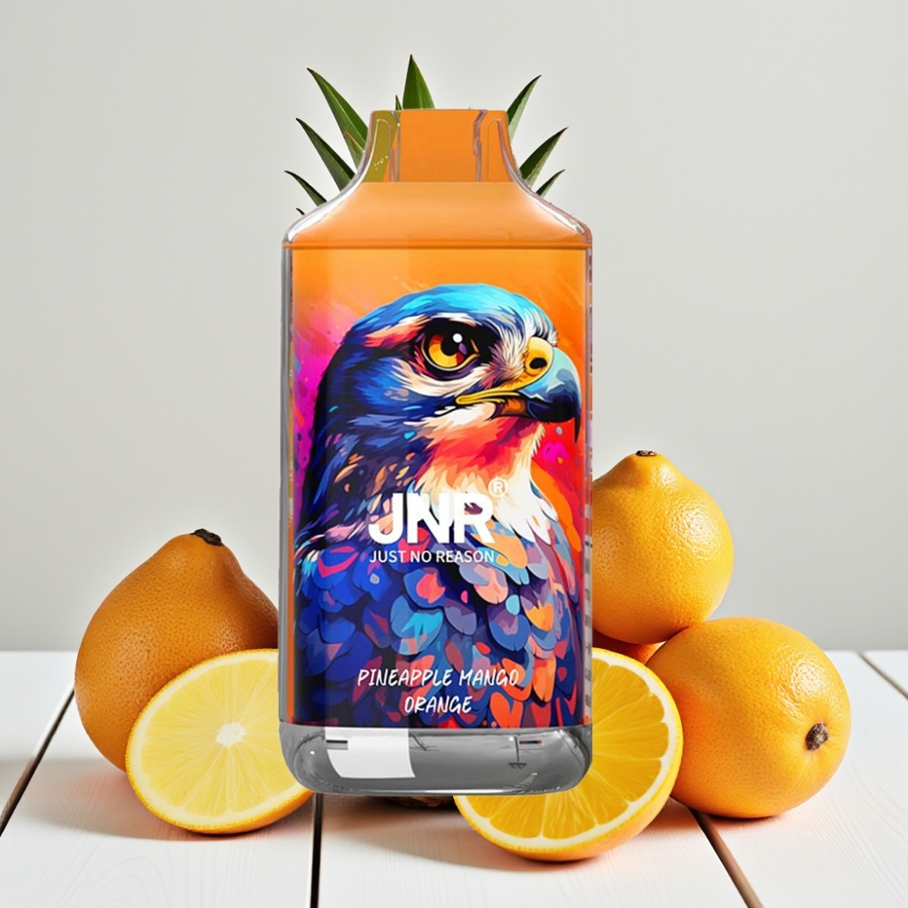 JNR Falcon 16000 Puffs Vienkartinis Veipas Ananasas Mango Apelsinas, 850 mAh, 22ml, Dviguba Tinklelio Apvija