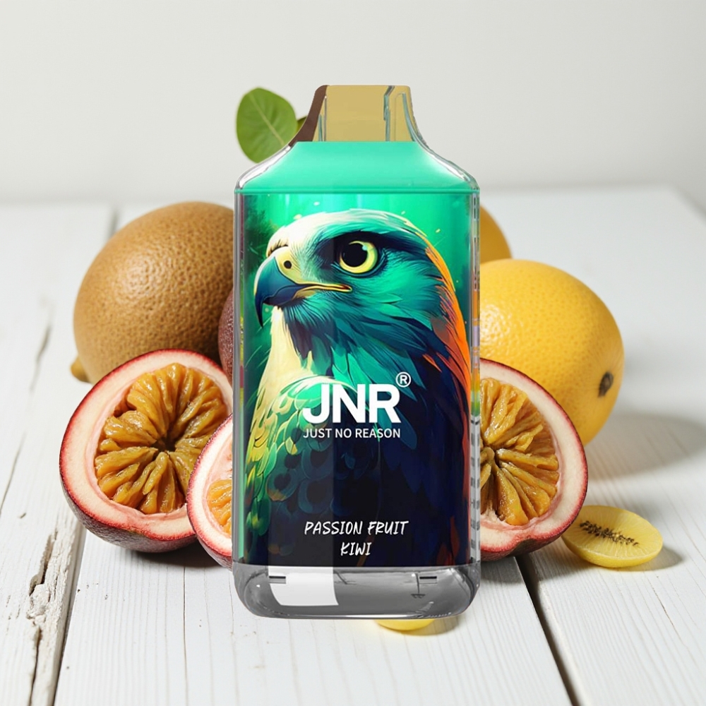 JNR Falcon 16000 Puffs Vienkartinis Veipas – Marakujų Kiwi, 850 mAh, 22ml, Dvigubas Mesh