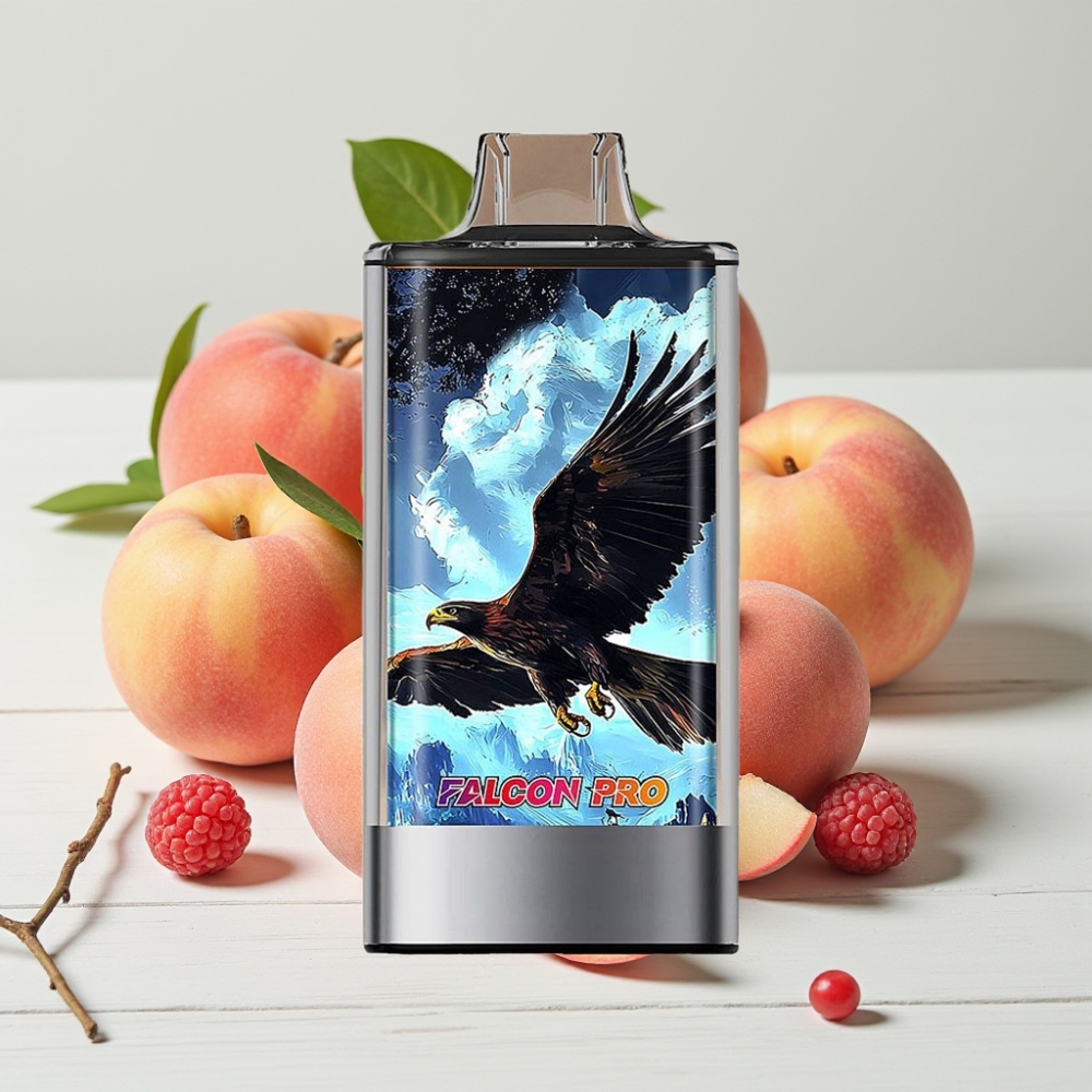 JNR Falcon Pro 28000 Vienkartinis Veipas Baltasis Persikas Razz 30ml 28000 Puffs 5% Nikotino Smart Display