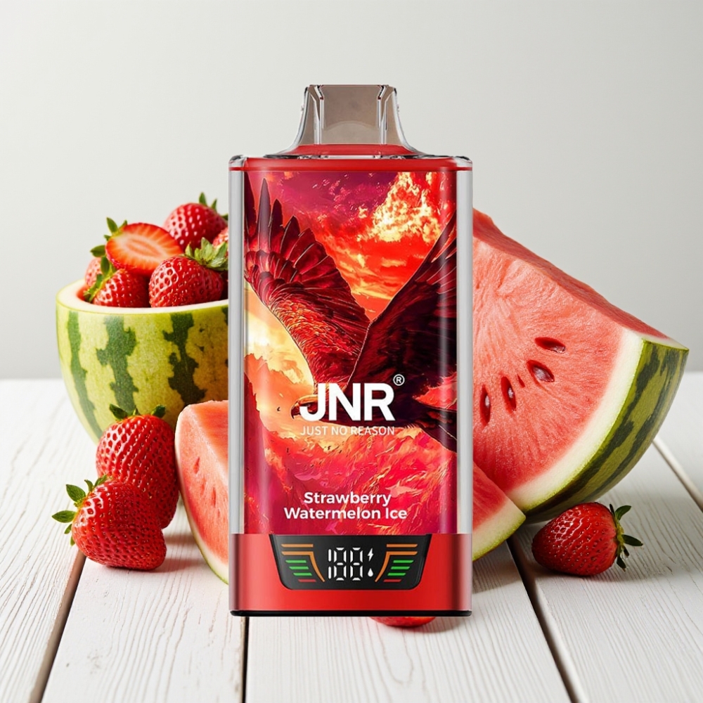 JNR Falcon Pro 28000 Vienkartinis Veipas Braškė-Žemė ledas, 30ml, 28000 Puff, 5% Nikotino