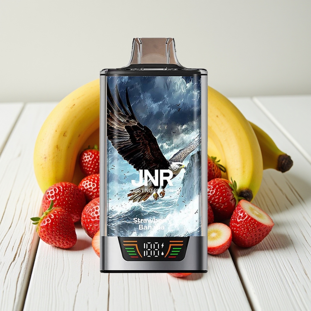 JNR Falcon Pro 28000 Vienkartinis Veipas Braškės-Bananai 30ml 950mAh 28000 Puffs 5% Nicotine