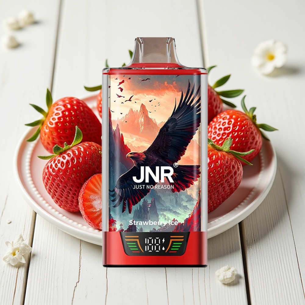 JNR Falcon Pro 28000 Vienkartinis Veipas Braškės Ledas 30ml 950mAh 28000 Puffs 5% Nikotino