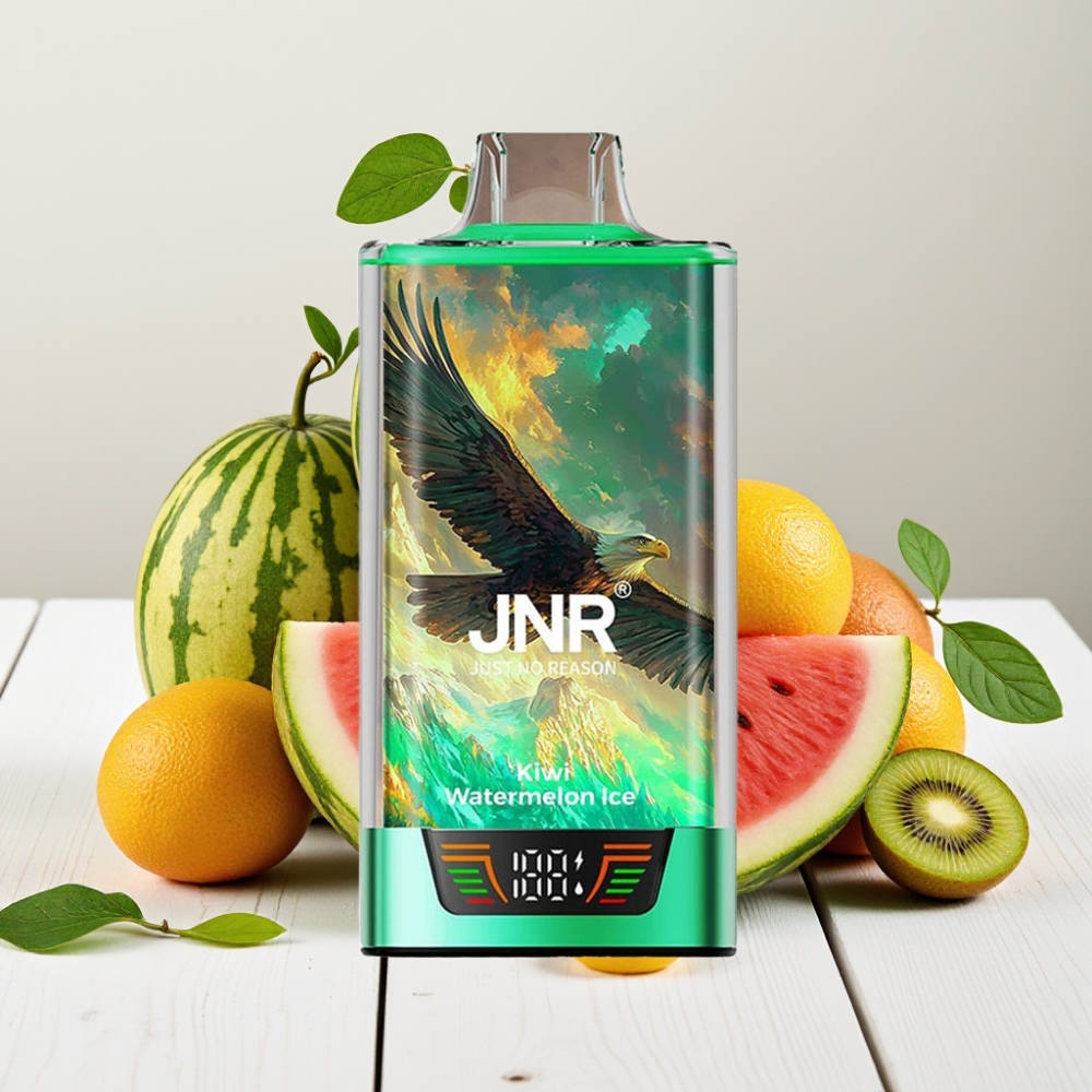 JNR Falcon Pro 28000 Vienkartinis Veipas - Kiwi Arbūzas Ledas, 30ml, 28000 Puffų, 5% Nikotino, USB Type-C