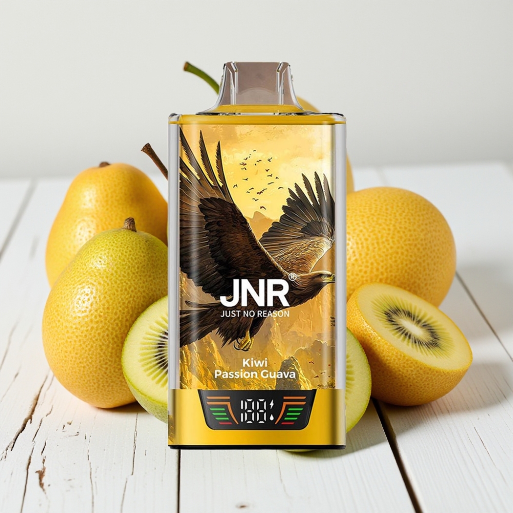 JNR Falcon Pro 28000 Vienkartinis Veipas Kiwi Pasiflora Gvajava 30ml, 28000 Puffų, 5% Nikotino