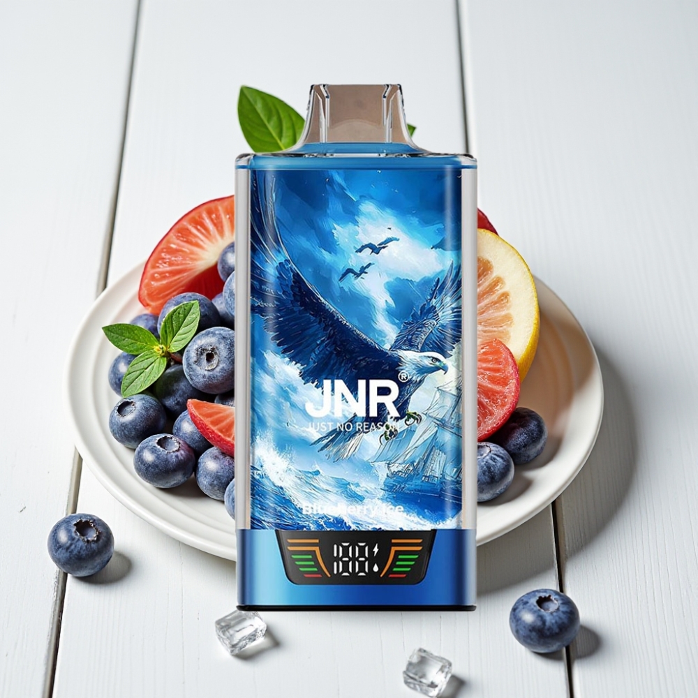 JNR Falcon Pro 28000 Vienkartinis Veipas Mėlynųjų Uogų Ledas, 30ml, 28000 Puffų, 5% Nikotino