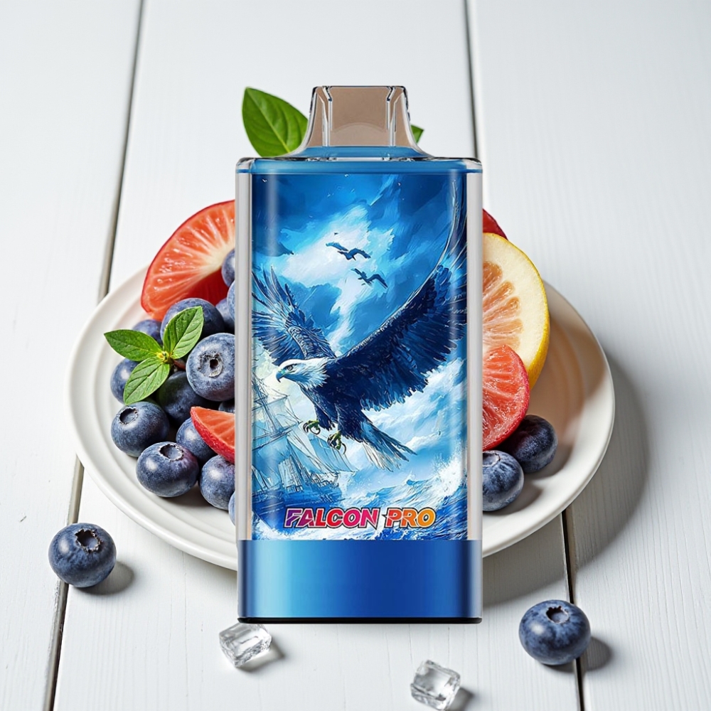 JNR Falcon Pro 28000 Vienkartinis Veipas Mėlynųjų Uogų Ledas, 30ml, 28000 Puffų, 5% Nikotino