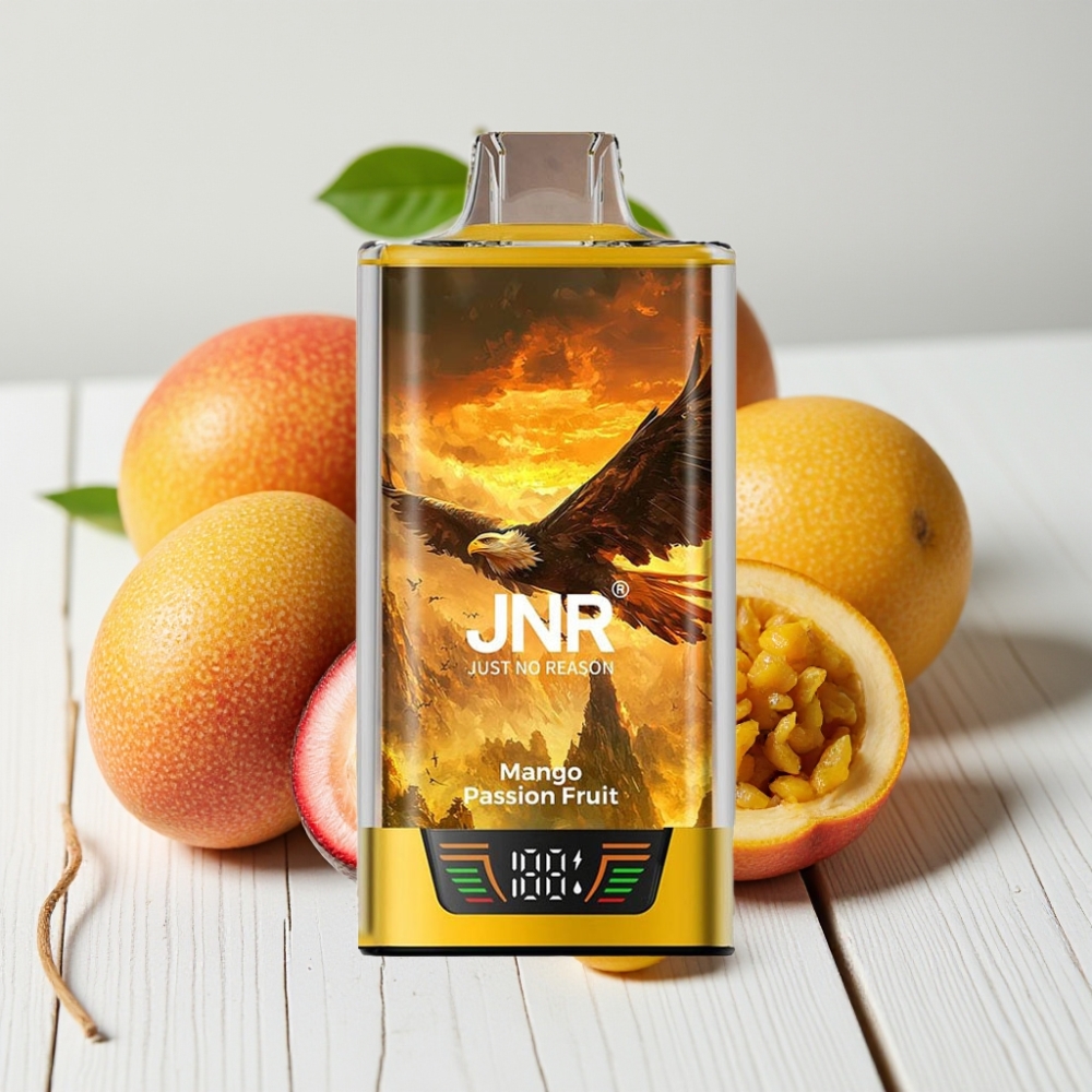 JNR Falcon Pro 28000 Vienkartinis Veipas - Mangas Marakuja, 30ml, 28000 Puffų, 5% Nikotino