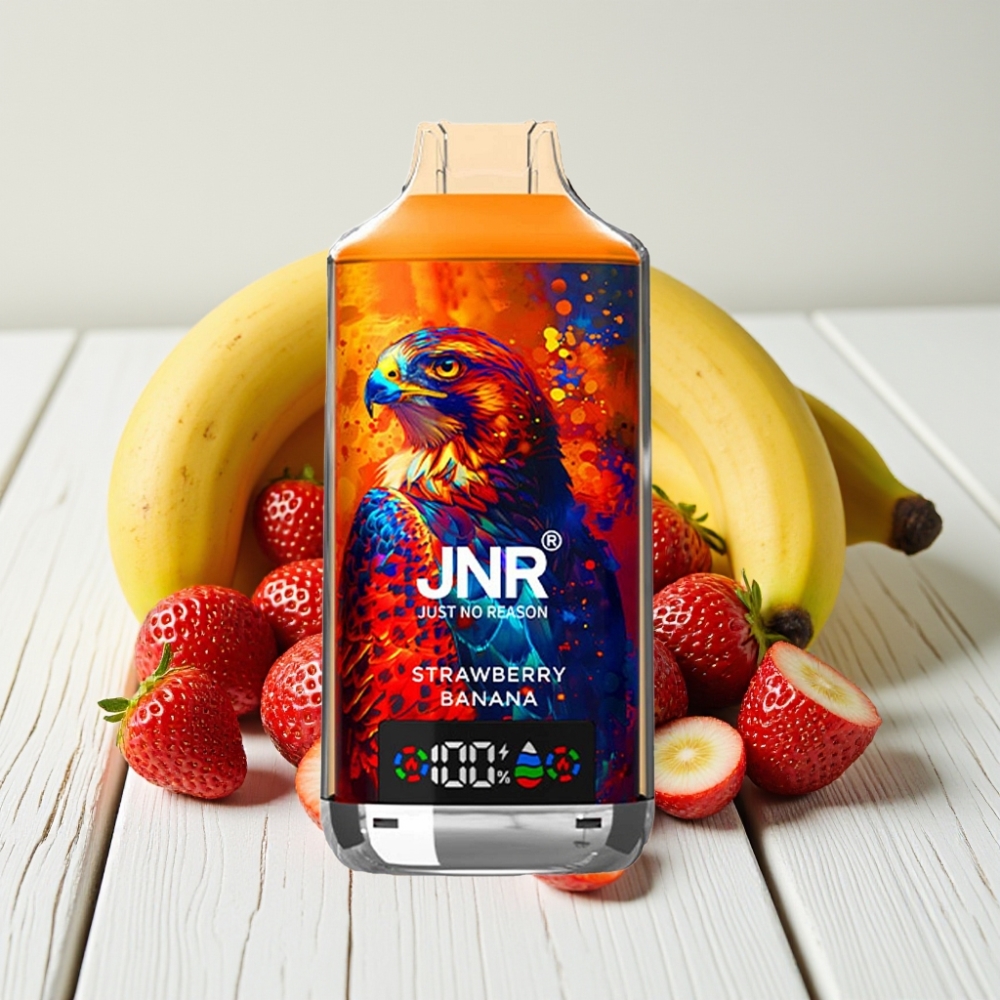 JNR Falcon X 18000 Puffs Vienkartinis Veipas Braškės-Bananai, 24ml, 750mAh, Type-C