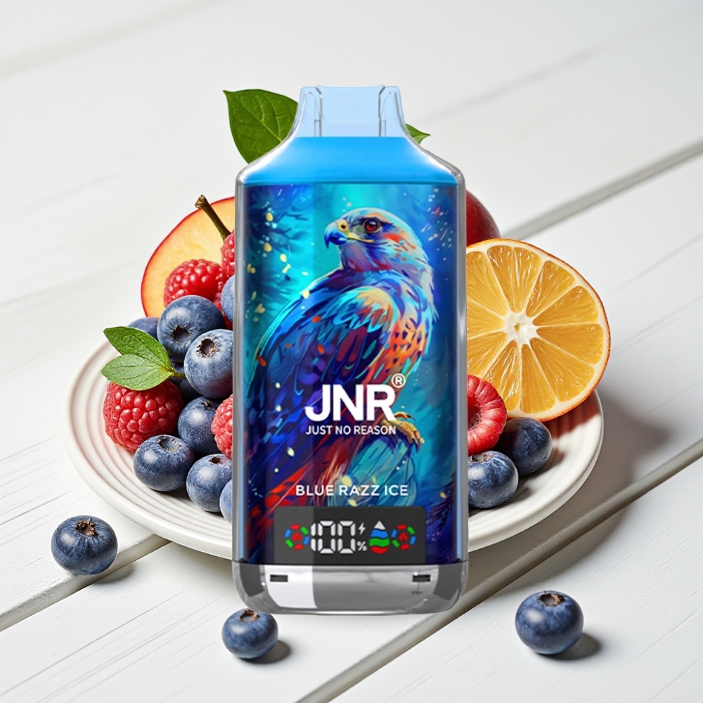 JNR Falcon X 18000 Puffs Šaltasis Mėlynasis Avietinis, 24ml, 750mAh, Type-C