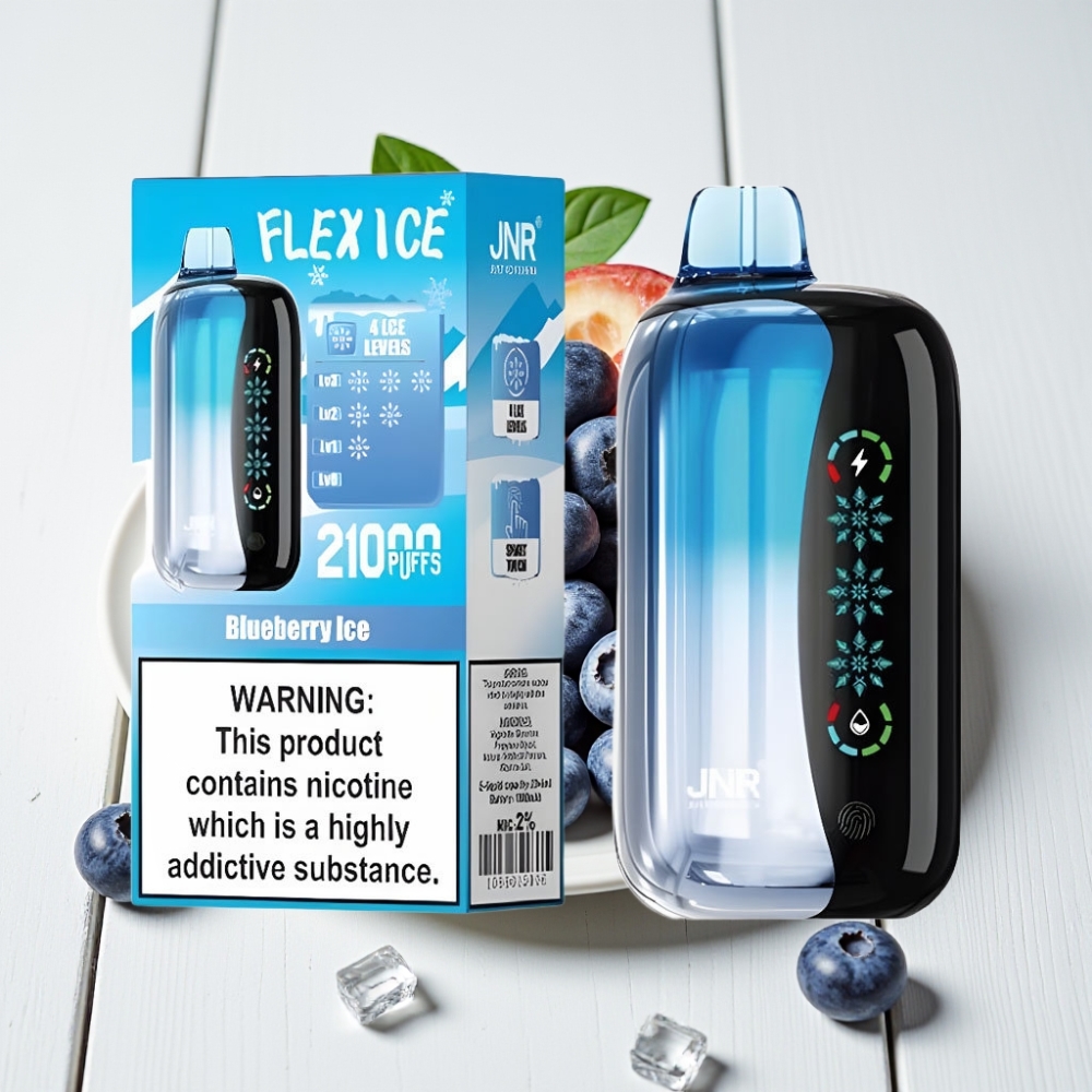 JNR Flex Ice 21000 Pūkų Vienkartinis Veipas Mėlynių Uogų Ledas | 26ml, 1.2Ω, 1000mAh