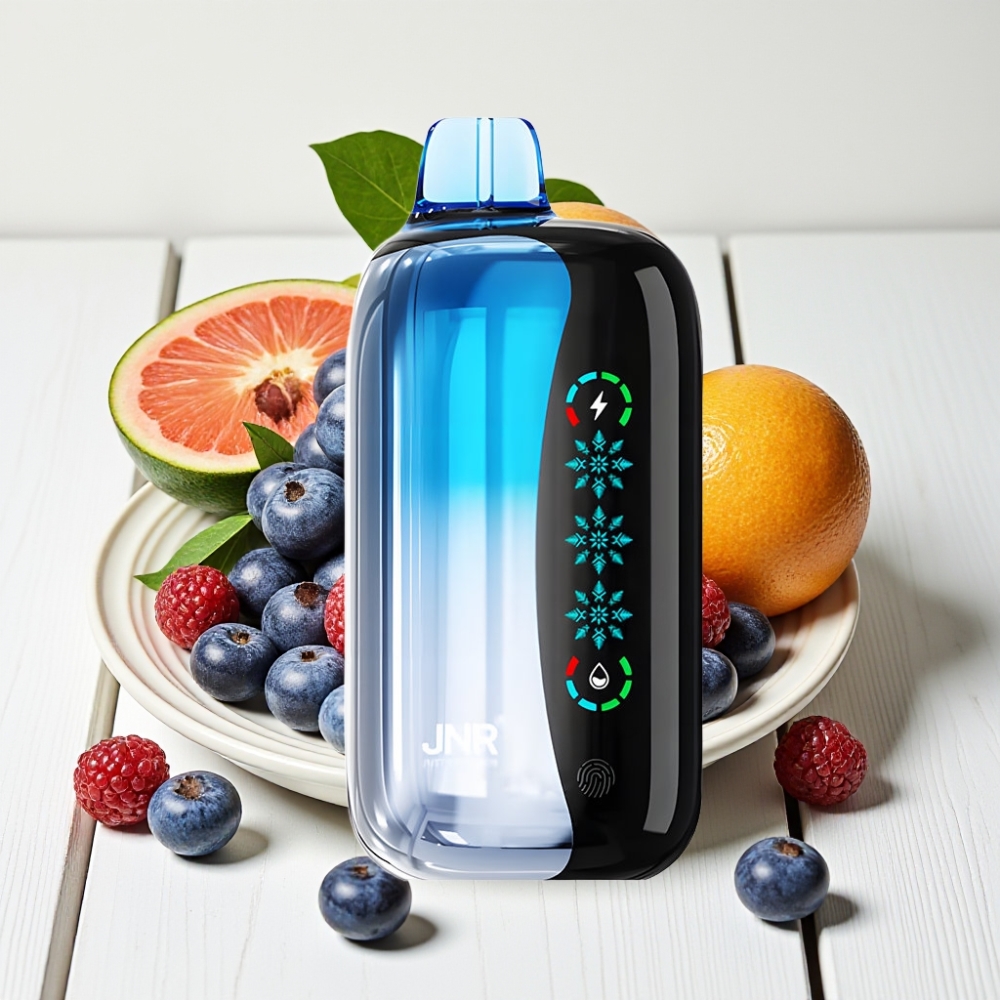 JNR Flex Ice 21000 Puffs Vienkartinis Vapas Mėlynųjų Vyšnių Sprogimas – 26ml, 1.2Ω, 1000mAh, Type-C