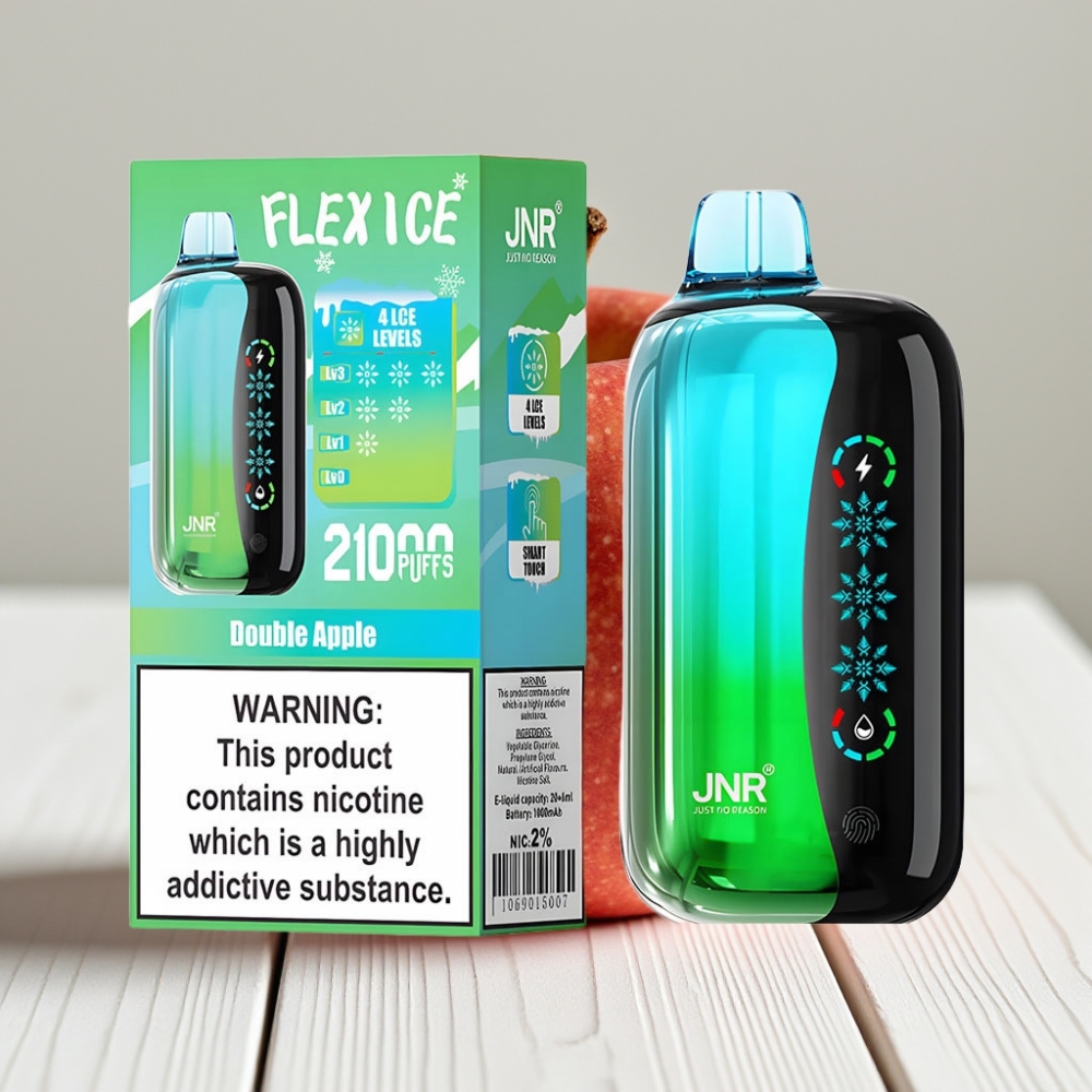 JNR Flex Ice 21000 Puffs Vienkartinis Veipas Dviguba Obuolių, 26ml, 1.2 Ohm, 1000mAh