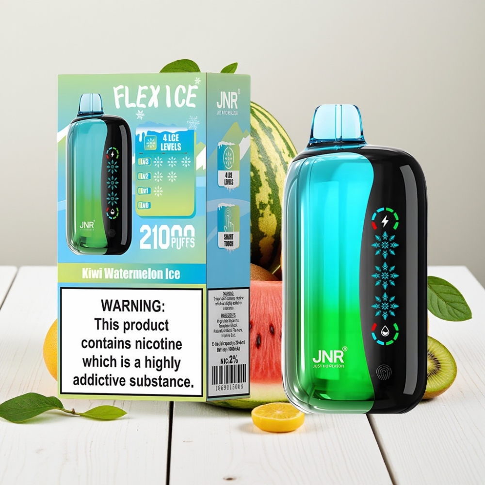 JNR Flex Ice 21000 Puffs Vienkartinis Veipas Kiwi Arbūzas Ledas, 26ml, 1.2 Ohm, Tipas-C