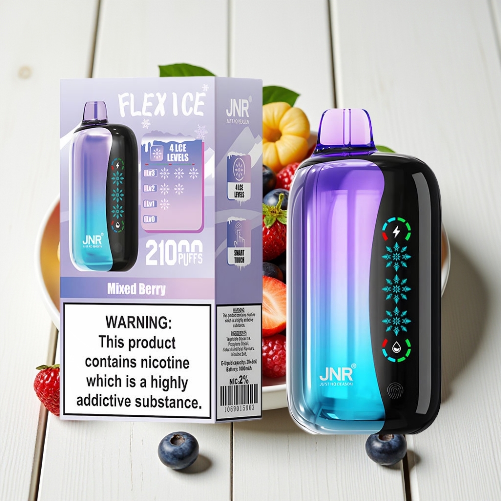 JNR Flex Ice 21000 Puffs Vienkartinis Veipas Mišrios Uogos, 26ml, 1.2 Ohm, 1000mAh