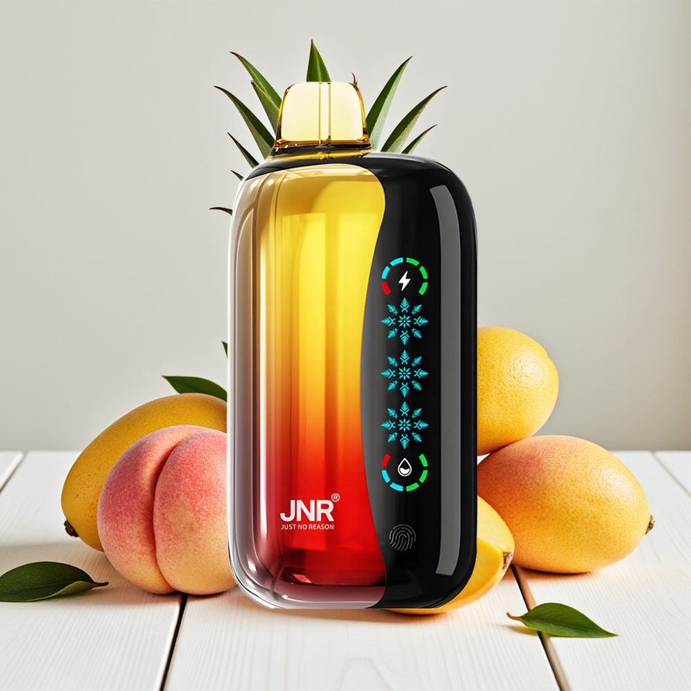 JNR Flex Ice 21000 Puffs Vienkartinis Veipas Persikas Mango Ananasas, 26ml, 1.2Ω, Type-C