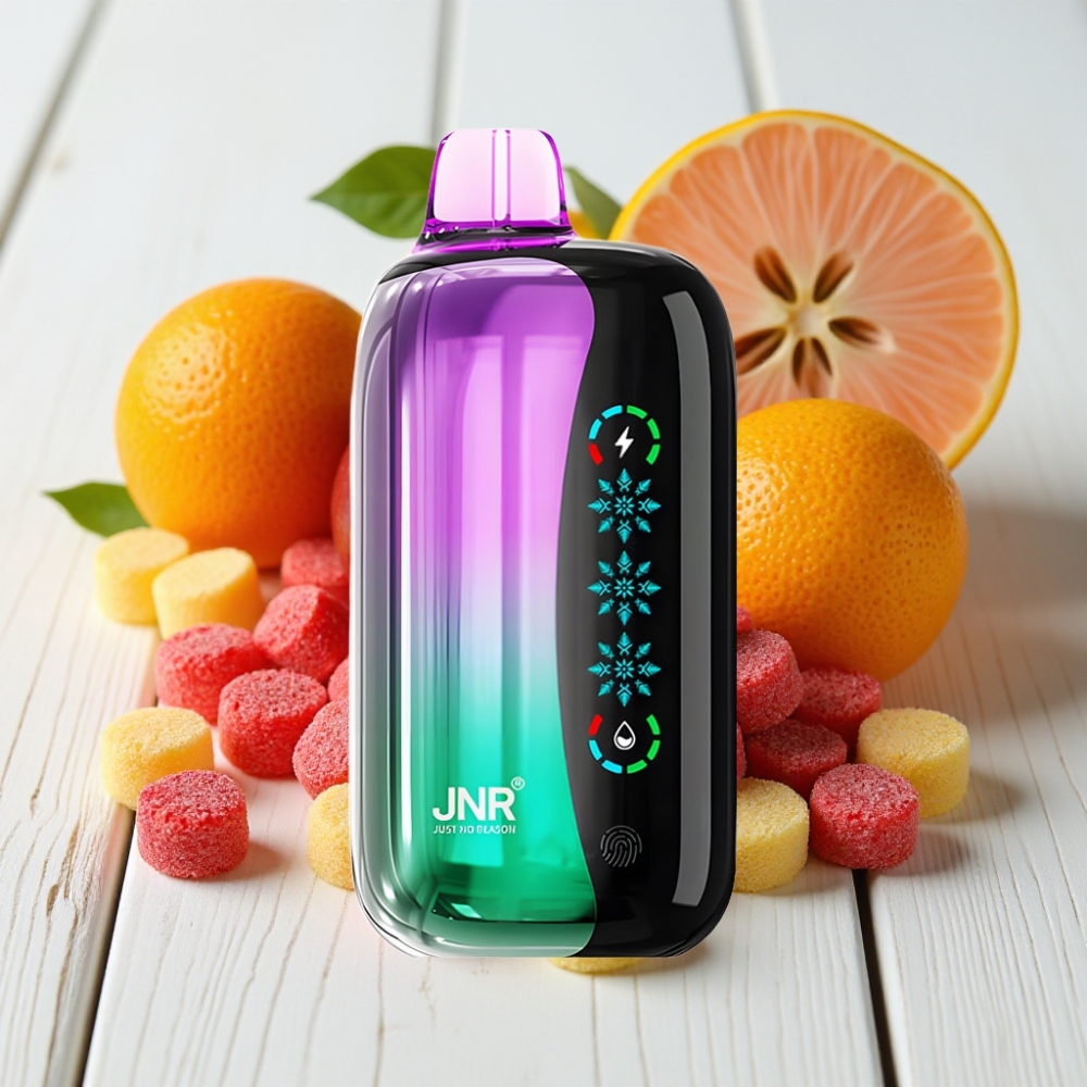JNR Flex Ice 21000 Puffs Vienkartinis Veipas Rūgščios Vyšnių Guminukai, 26ml, 1000mAh, Type-C
