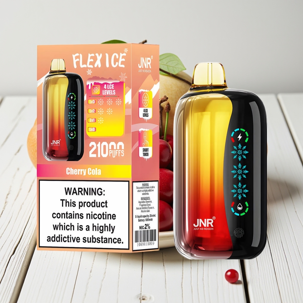 JNR Flex Ice 21000 Puffs Vienkartinis Veipas Vyšnių Kola, 26ml, 1.2Ω, 1000mAh
