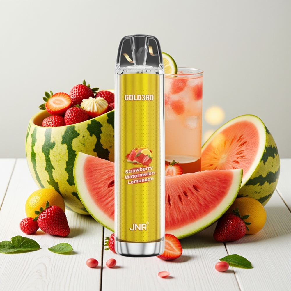 JNR Gold380 6000 Puffs Vienkartinis Veipas Braškė Vandyns Arbūzas Limonadas 6000 Puffs 1500mAh 13ml