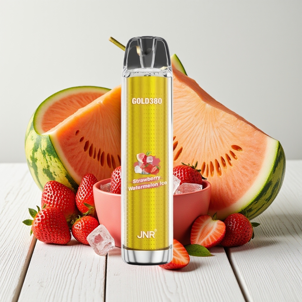 JNR Gold380 6000 Puffs Vienkartinis Veipas Braškės Arbūzas Ledas | 1500mAh, 13ml, 1.0ohm