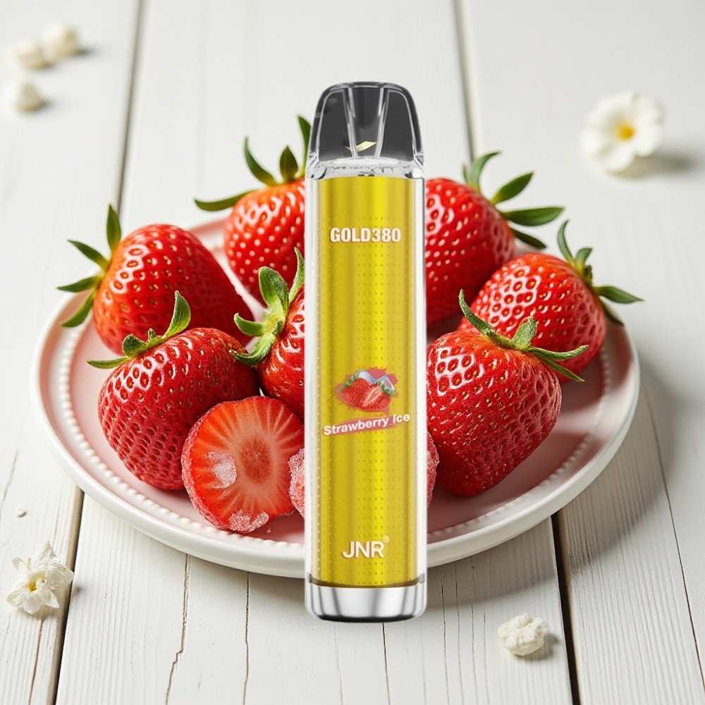 JNR Gold380 6000 Puffs Vienkartinis Veipas Braškės Ledas, 1500mAh, 1.0ohm, 13ml