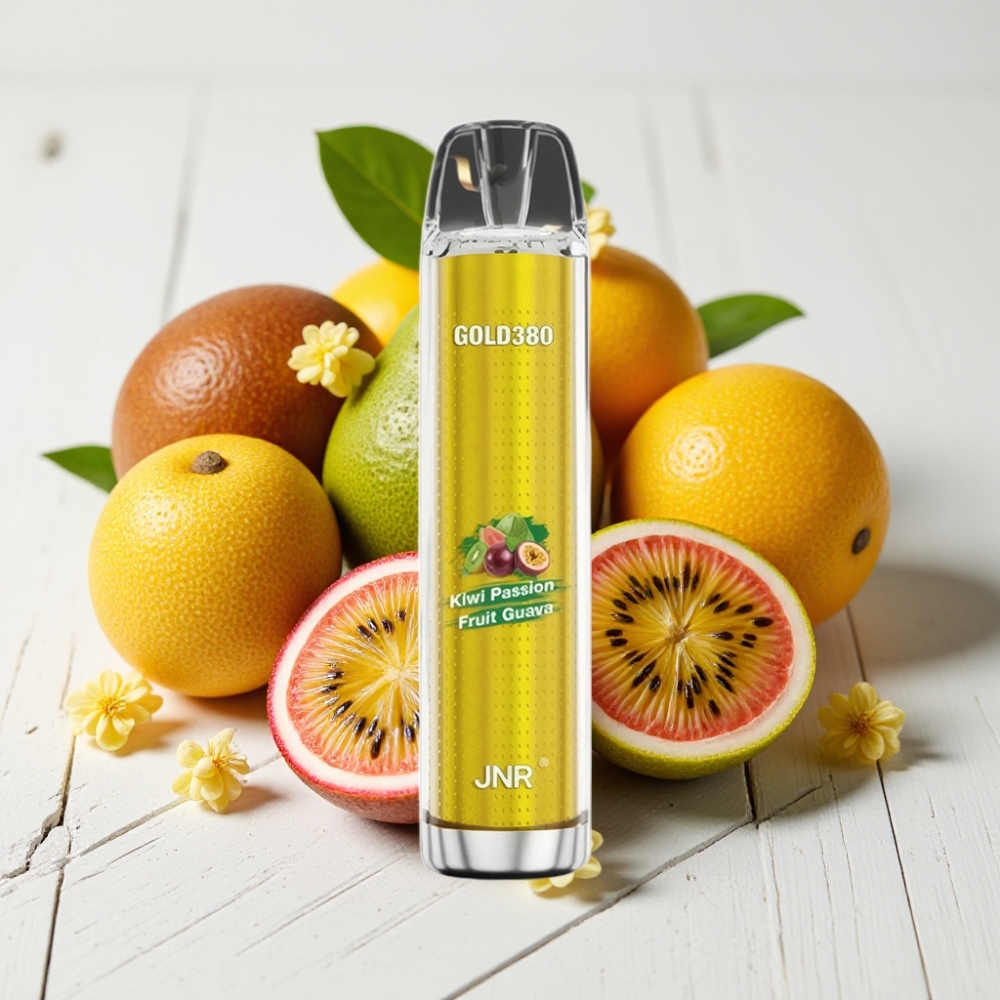 JNR Gold380 6000 Puffs Vienkartinis Veipas Kiwi Pasiflora Gvajava | 1500mAh, 13ml, 1.0ohm