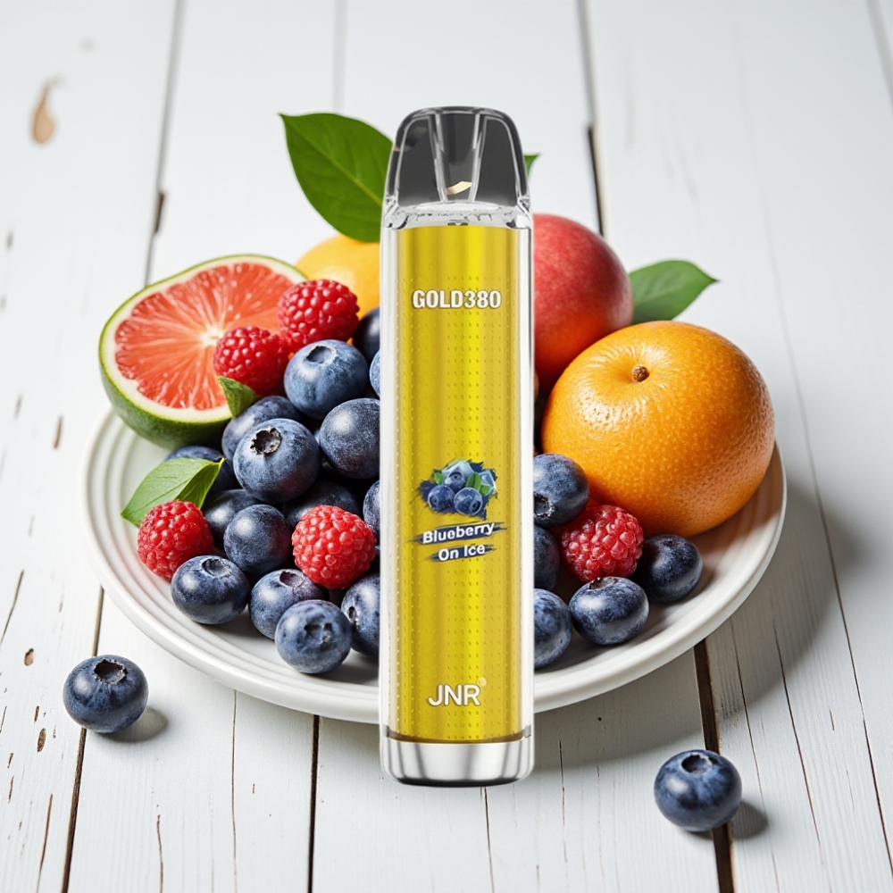 JNR Gold380 6000 Puffs Vienkartinis Veipas Mėlynės Su Ledu – 6000 Puffs, 1500mAh, 13ml