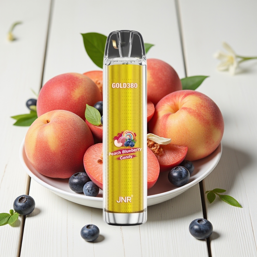 JNR Gold380 6000 Puffs Vienkartinis Veipas Persikas Mėlynė 6000 Puffs, 1500mAh, 13ml