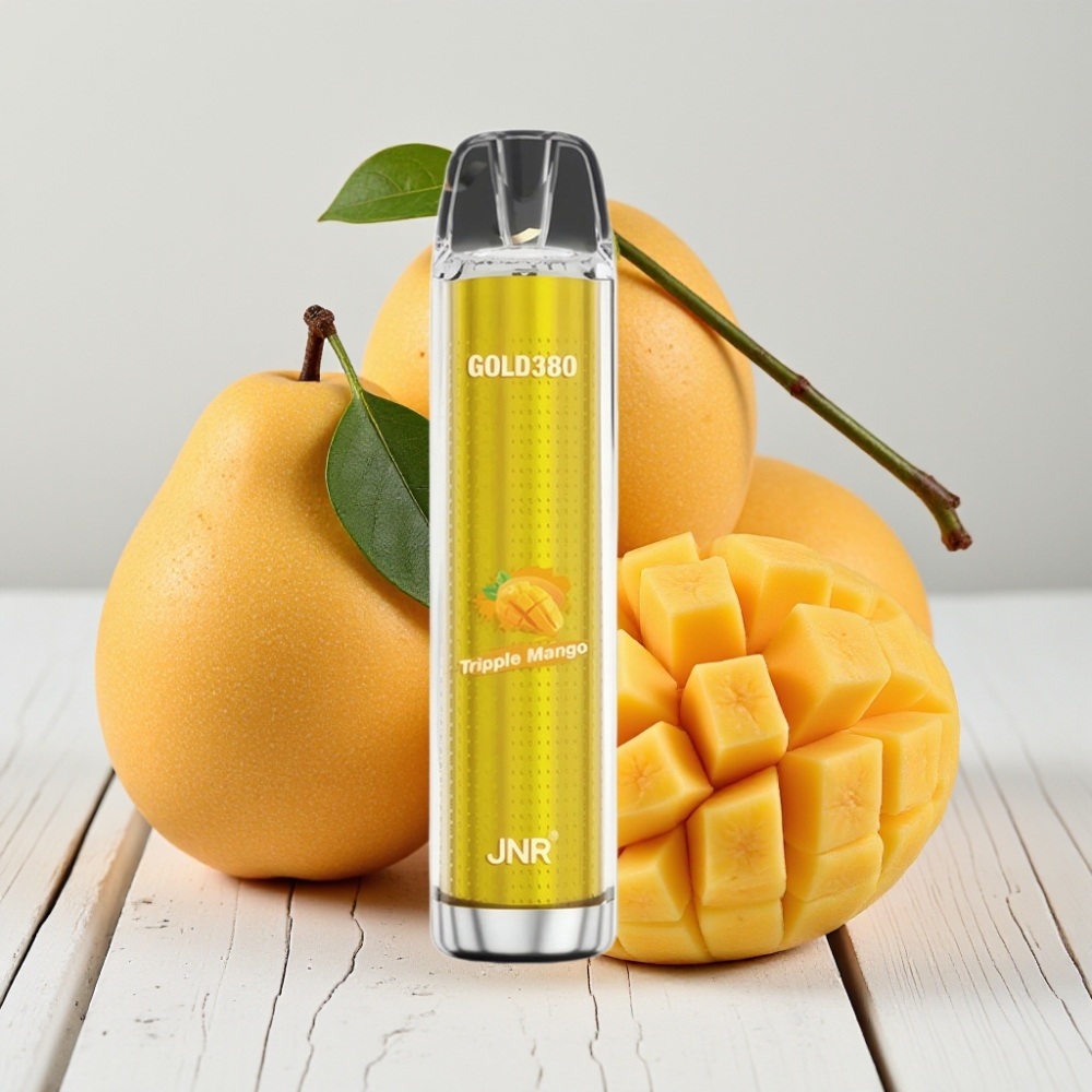 JNR Gold380 6000 Puffs Vienkartinis Veipas Trigubas Mango, 6000 Puffs, 13ml, 5% Nikotino